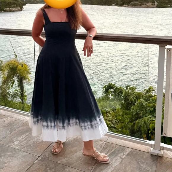 Staud Wells Dress in Onyx Tie Dye 14 - Picture 7 of 12